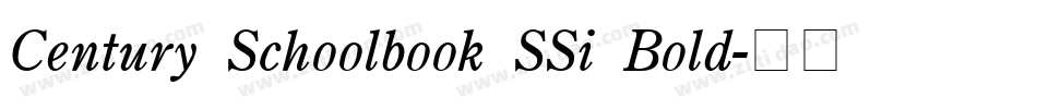 Century Schoolbook SSi Bold字体转换